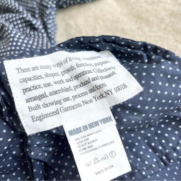 FWK Engineered Garments shirt dress in navy dots - Picture 9 of 10